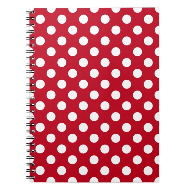 Caderno Espiral Bolinhas brancas em vermelho (Frente)