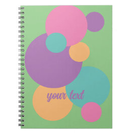 Caderno Espiral bolinhas confetti colorido brilhante design