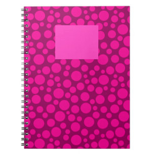 Caderno Espiral Bolinhas cor-de-rosa