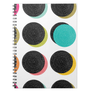 Caderno Espiral bolinhas da década de 60: Vintage Cheer decorativo