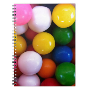 Caderno Espiral Bolinhas de goma-arco-íris