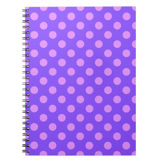 Caderno Espiral Bolinhas de Lilac na periwinkle (Frente)