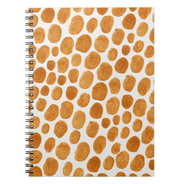 Caderno Espiral Bolinhas do ouro: Gouache do Abstrato (Frente)
