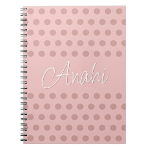 Caderno Espiral Bolinhas Dourada personalizada