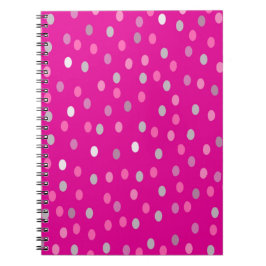 Caderno Espiral Bolinhas magenta