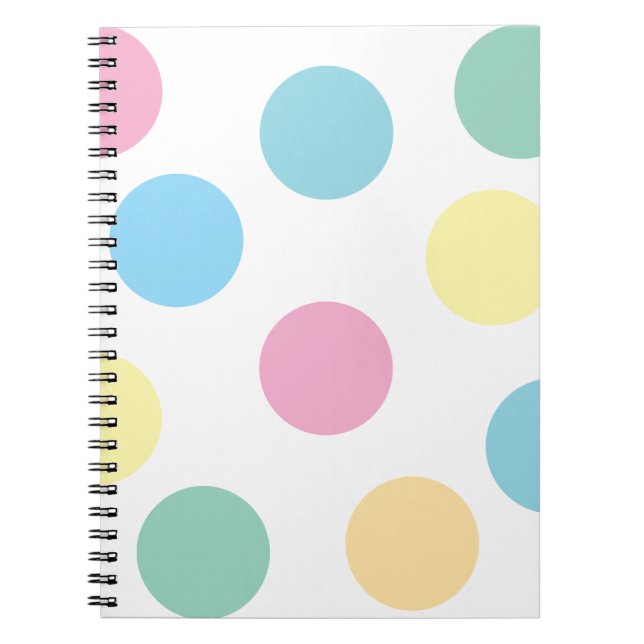 Caderno Espiral Bolinhas multicolores (Frente)