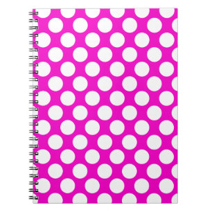 Caderno Espiral Bolinhas no rosa