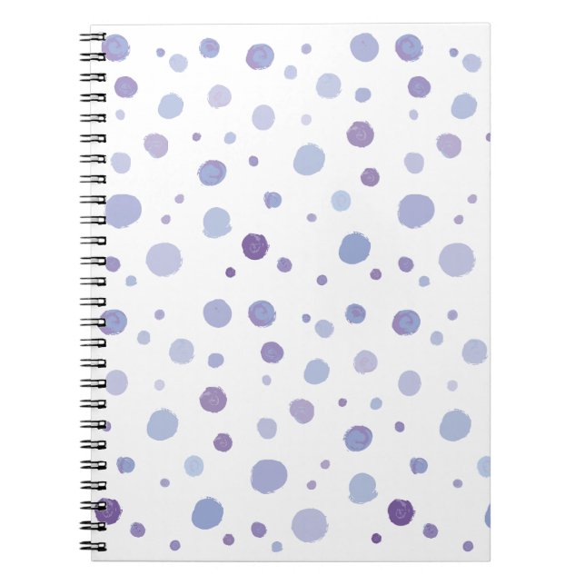 Caderno Espiral bolinhas pintadas à mão (Frente)