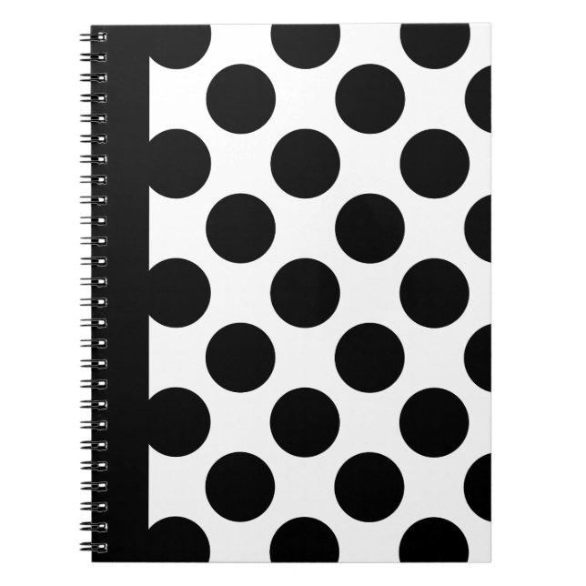 Caderno Espiral Bolinhas Pretas e Brancas (Frente)