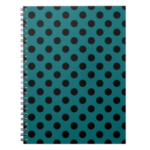 Caderno Espiral Bolinhas pretas em pó