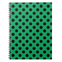 Bolinhas pretas em verde fresco
