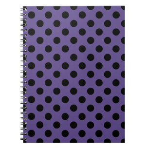 Caderno Espiral Bolinhas pretas no ultravioleta