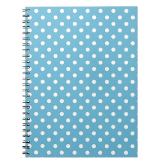 Caderno Espiral Bolinhas Retrospectivas Azul Bebê