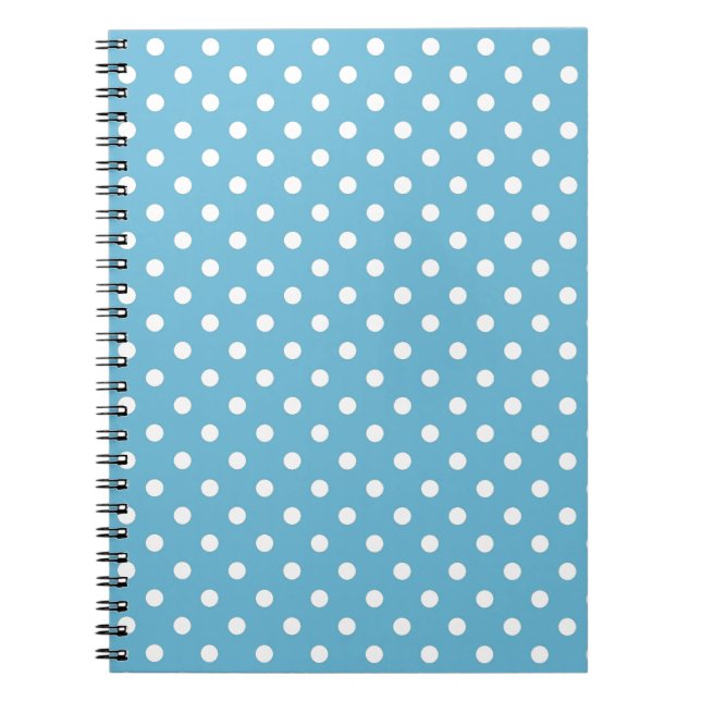 Caderno Espiral Bolinhas Retrospectivas Azul Bebê (Frente)