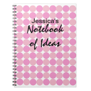 Caderno Espiral Bolinhas rosa