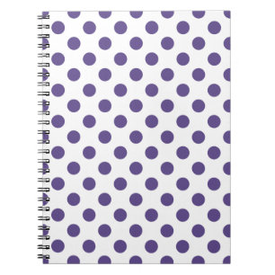 Caderno Espiral Bolinhas ultravioletas em branco
