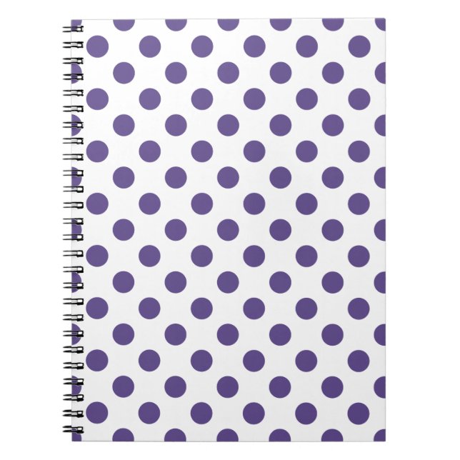 Caderno Espiral Bolinhas ultravioletas em branco (Frente)