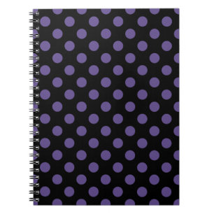 Caderno Espiral Bolinhas ultravioletas em preto