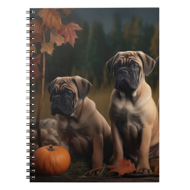 Caderno Espiral Bolmastiff Puppy Autumn Delight Pumpkin (Frente)