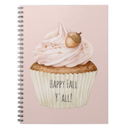 Caderno Espiral Bolota de Cupcake Rosa