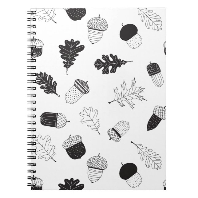Caderno Espiral Bolotas e folhas (Frente)