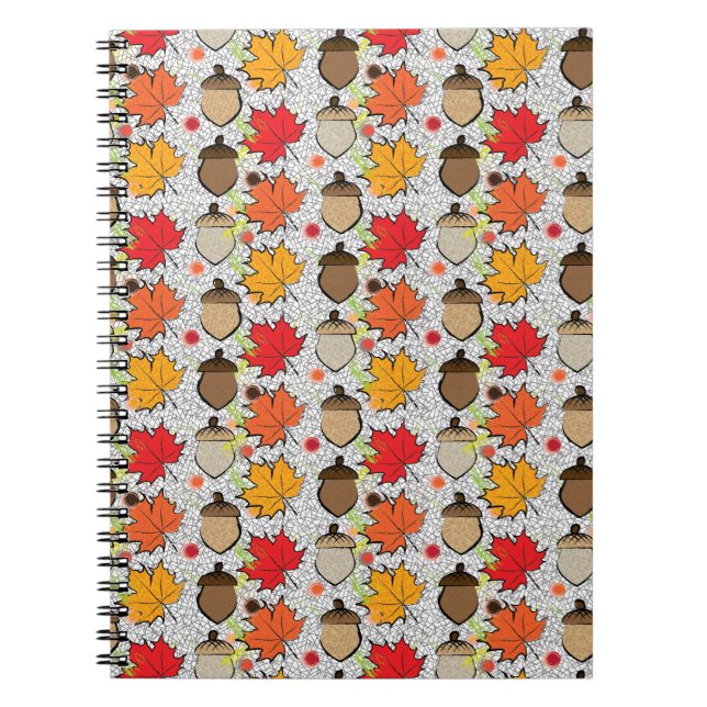 Caderno Espiral Bolotas e folhas VII (Frente)