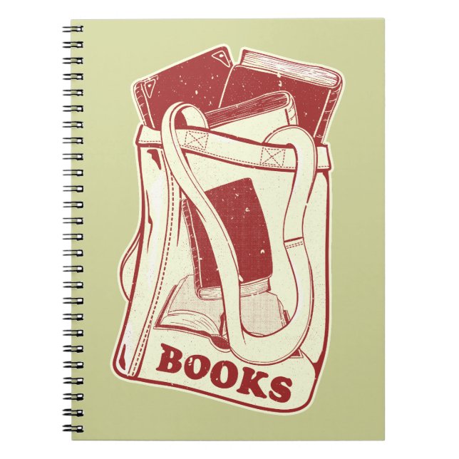 Caderno Espiral Bolsa de livros que adoro ler (Frente)