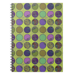 Caderno Espiral Bolsa Tote Círculo Abstrato Ousado
