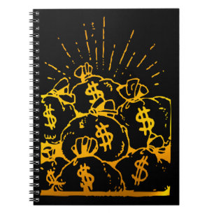 Caderno Espiral Bolsas Dólar