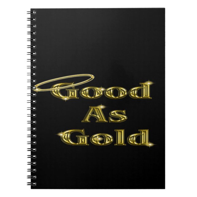 Caderno Espiral Bom como Dourado (Frente)