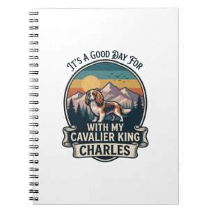 Caderno Espiral Bom Dia Caminhada Cavalier King Charles Cachorro