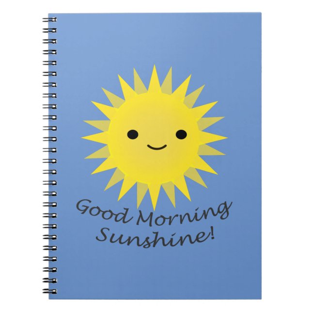 Caderno Espiral Bom dia Sunshine Cute Kawaii Sun (Frente)