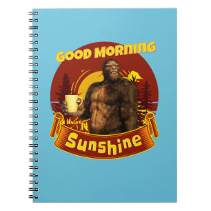 Caderno Espiral Bom dia Sunshine Engraçado Café Bigfoot