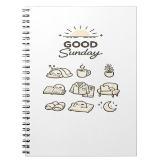 Caderno Espiral BOM DOMINGO | Design Aconchegante de Vida Lenta | 
