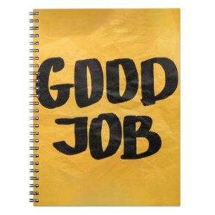 Caderno Espiral Bom reconhecimento de emprego - Elogio positivo pa