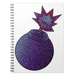 Caderno Espiral Bomba Glitter Galaxy