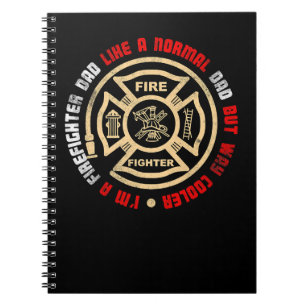 Caderno Espiral Bombeiro Bombeiro Mens Bombeiro dos EUA Bombeiro D