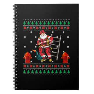 Caderno Espiral Bombeiro Feio de Natal Suado Meninas de Natal
