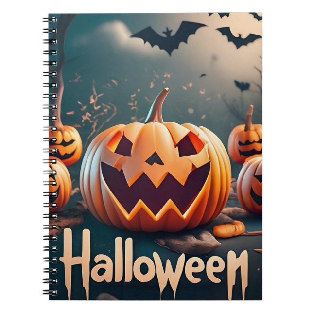 Caderno Espiral Bombeiros de Halloween de notebook (Frente)