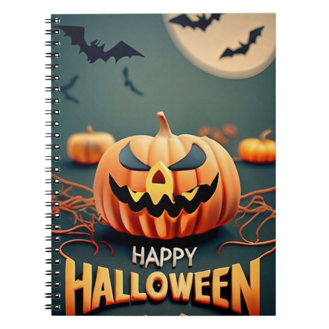 Caderno Espiral Bombeiros de Halloween de notebook (Frente)