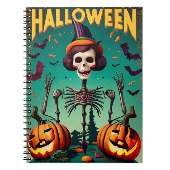 Caderno Espiral Bombeiros de Halloween de notebook (Frente)