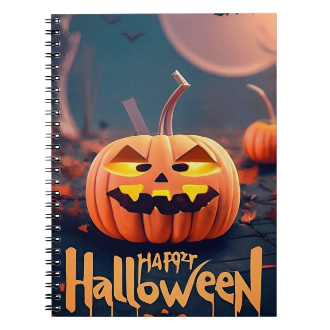 Caderno Espiral Bombeiros de Halloween de notebook (Frente)