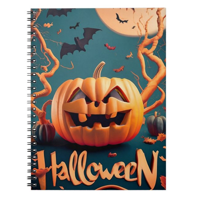 Caderno Espiral Bombeiros de Halloween de notebook (Frente)