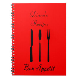 Caderno Espiral Bon Appetit Mesa Setting Recipiente Notebook
