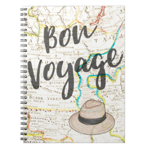 Caderno Espiral Bon Voyage Viagem