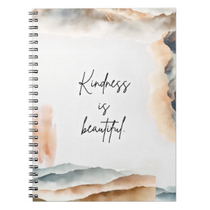 Caderno Espiral Bondade É um Cartaz de Montanha em Aquarela Bonita