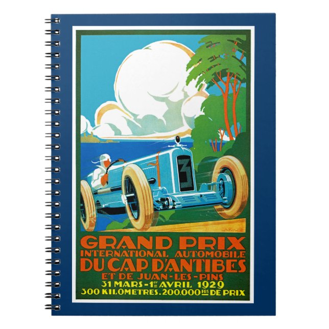 Caderno Espiral Boné d'Antibes do Grande Prêmio Du (Frente)