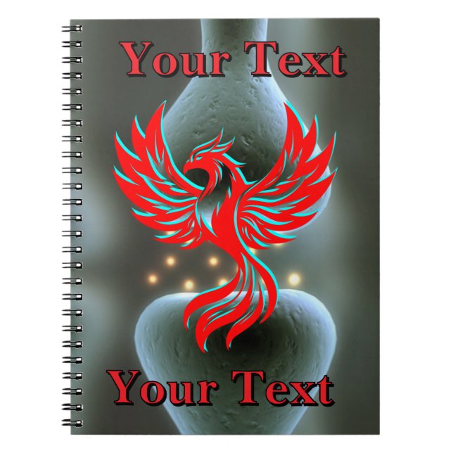 Caderno Espiral Bone Nerve Phoenix Fantasy Science Personalizável (Frente)