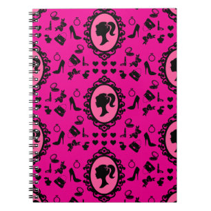 Caderno Espiral Boneca Brilhante Fashion Glam-Rosa-Rosa