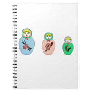 Caderno Espiral Boneca Matryoshka